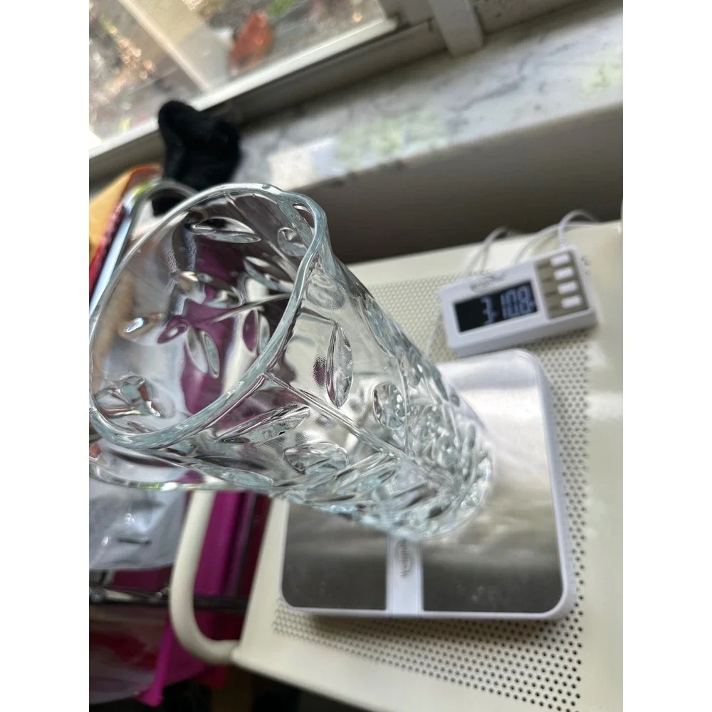 Vintage RCR Royal Crystal Rock Laurus Crystal Pitcher  Made in Italy –Heavy 50oz
